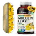 BIO KRAUTER Mullein Capsules 1200 mg - 250 Veg Capsules for Lungs