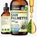 BIO KRAUTER Saw Palmetto Extract – Vegan Saw Palmetto for Men & Women, Urinary Support, Alcohol & Sugar Free, 4 Fl.Oz