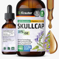 BIO KRAUTER Skullcap Tincture – Vegan, Alcohol-Free, Scutellaria Lateriflora Drops 2 Fl Oz