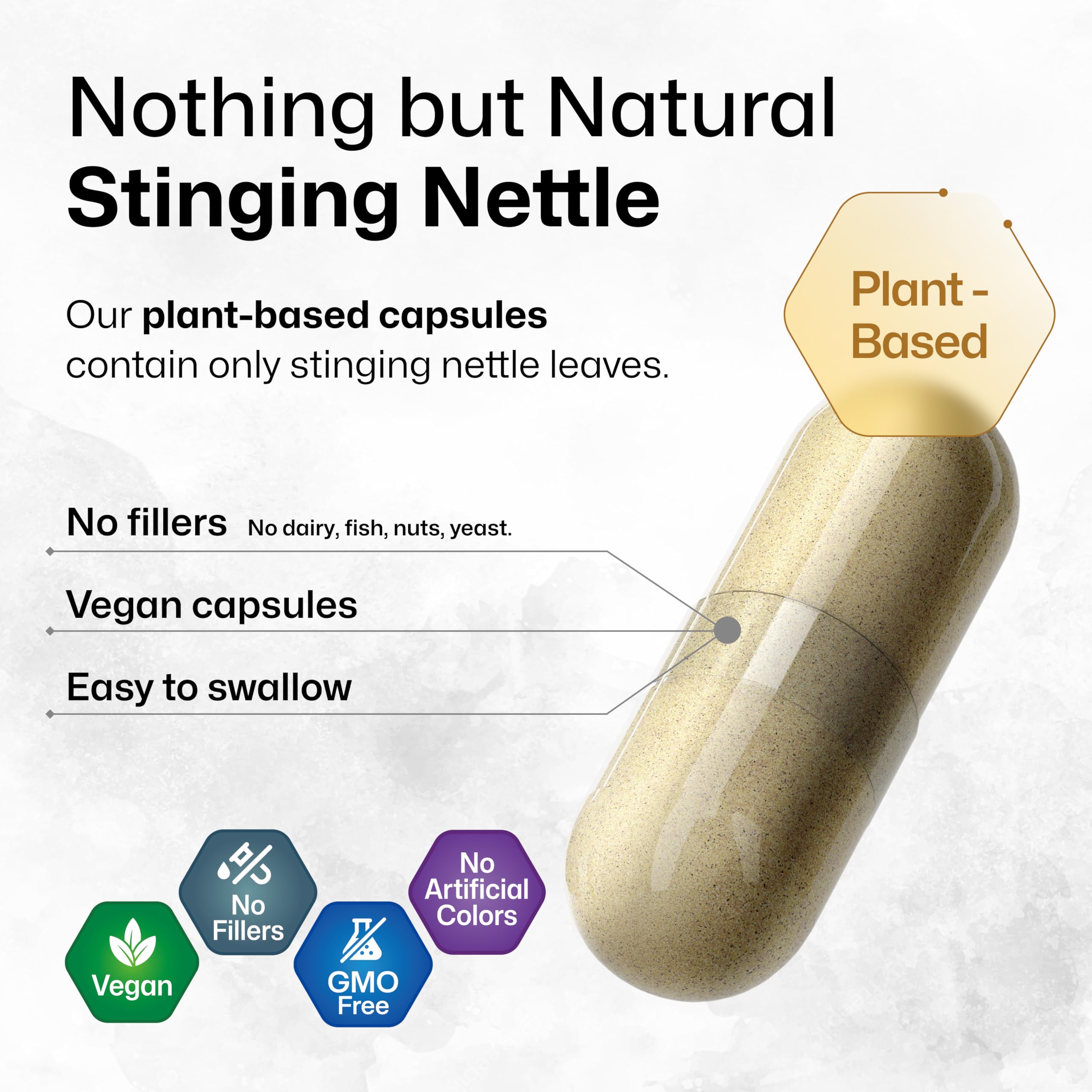 BIO KRAUTER Stinging Nettle Capsules 1200 mg – 250 Urinary Tract & Overall Support Caps – Nettle Root Powder (Urtica Dioica) – Non-GMO – Pack of 2