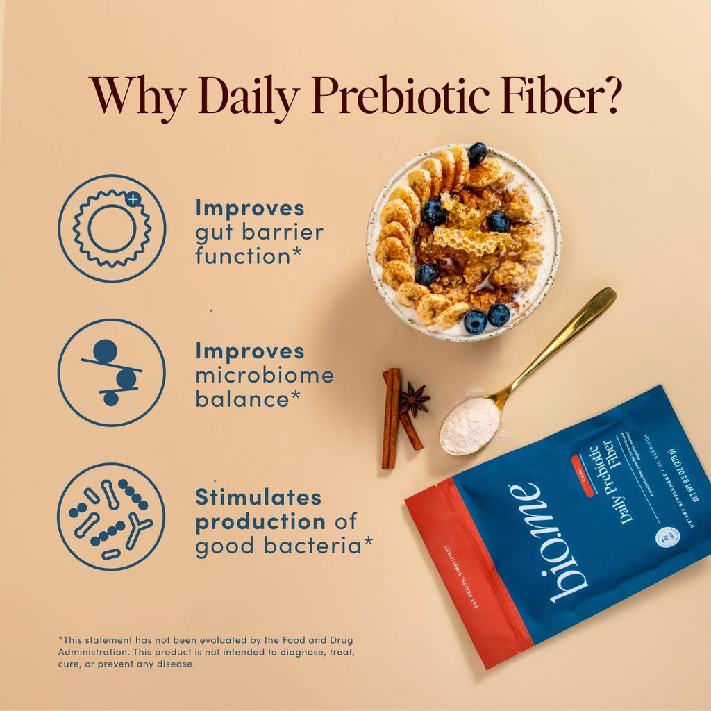 Bio.me Daily Prebiotic Fiber Powder – Chai, 7g per Serving | Digestive & Gut Health