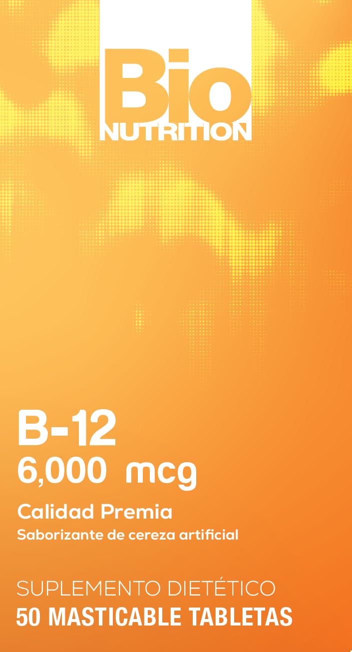 Bio Nutrition B-12 Sublingual Tablet, 50 Count | Vitamin B12 for Nerve Health and Mood Support