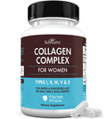 BioSchwartz Hydrolyzed Collagen Peptide Capsules – Multi-Collagen for Skin, Hair & Nails (Types I, II, III, V, X) with Vitamin C, Biotin, Keratin & Hyaluronic Acid – 135ct