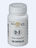 Bio-Tech D3 (Cholecalciferol) 1000 IU – 100 Caps | Dietary Supplement