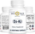 Bio-Tech D3-K2 120 Vegcaps – Vegan Vitamin D3 & K2 for Bone Health
