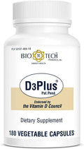 Bio-Tech Pharmacal D3Plus – 180 Count (Vitamin D3 + K2)