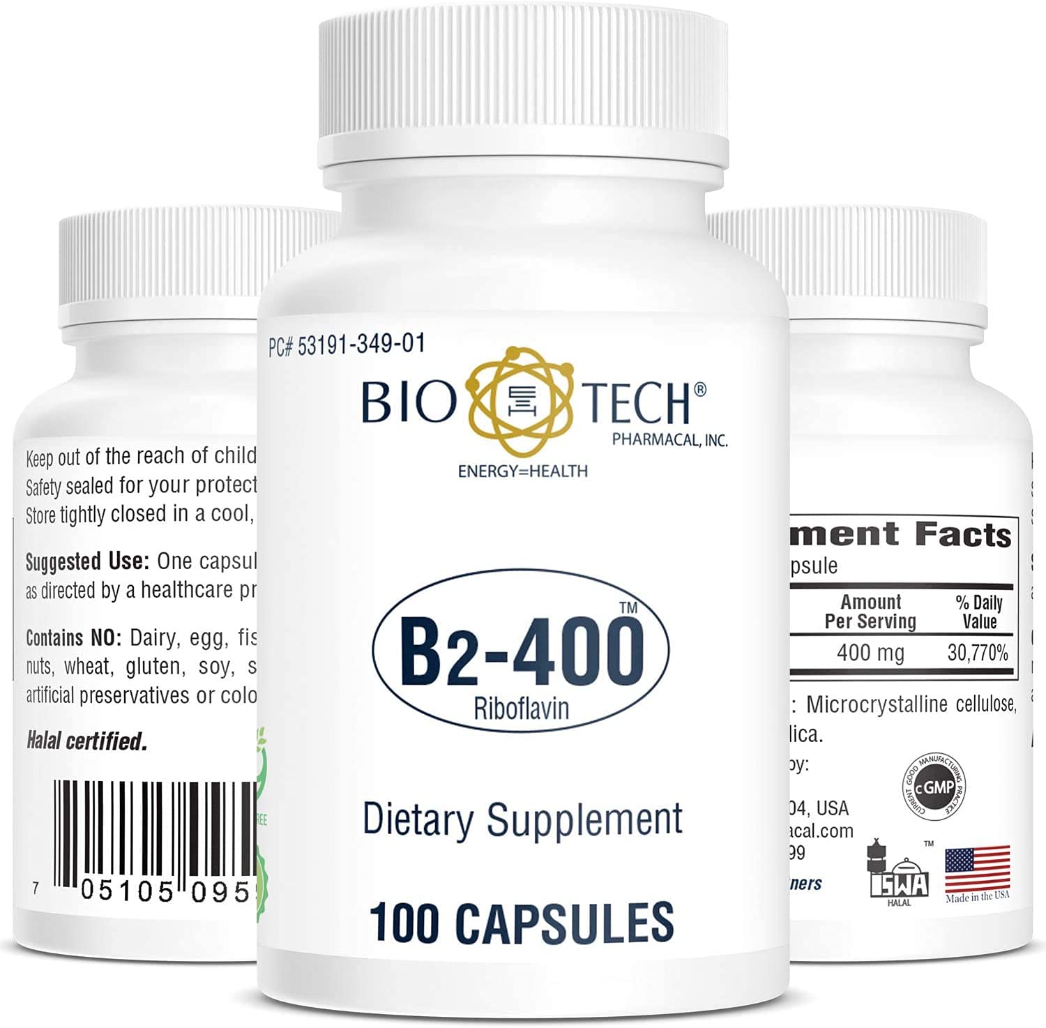 Bio-Tech Pharmacal B2-400, 100 Capsules – Clarity & Productivity