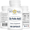 Bio-Tech Pharmacal B6-Folic Acid 100 Capsules | All-Natural Supplement | Supports Cardiovascular, Bone & Nervous System Health | No Dairy, Fish, Gluten, Peanut, Shellfish, Halal, & Soy