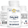 Bio-Tech Pharmacal Folic Acid 20mg, 100 Count | Folate Supplement