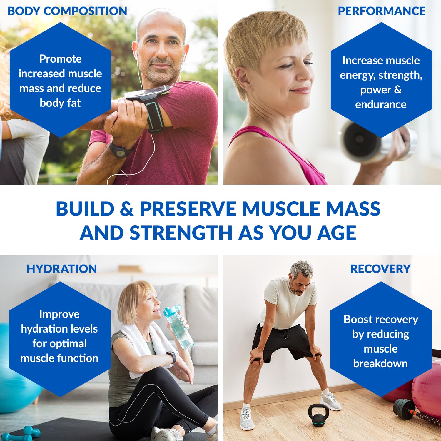 BioTrust Ageless Muscle Builder – Creatine HMB Powder with Vitamin D3 (Fruit Punch, 30 Servings)