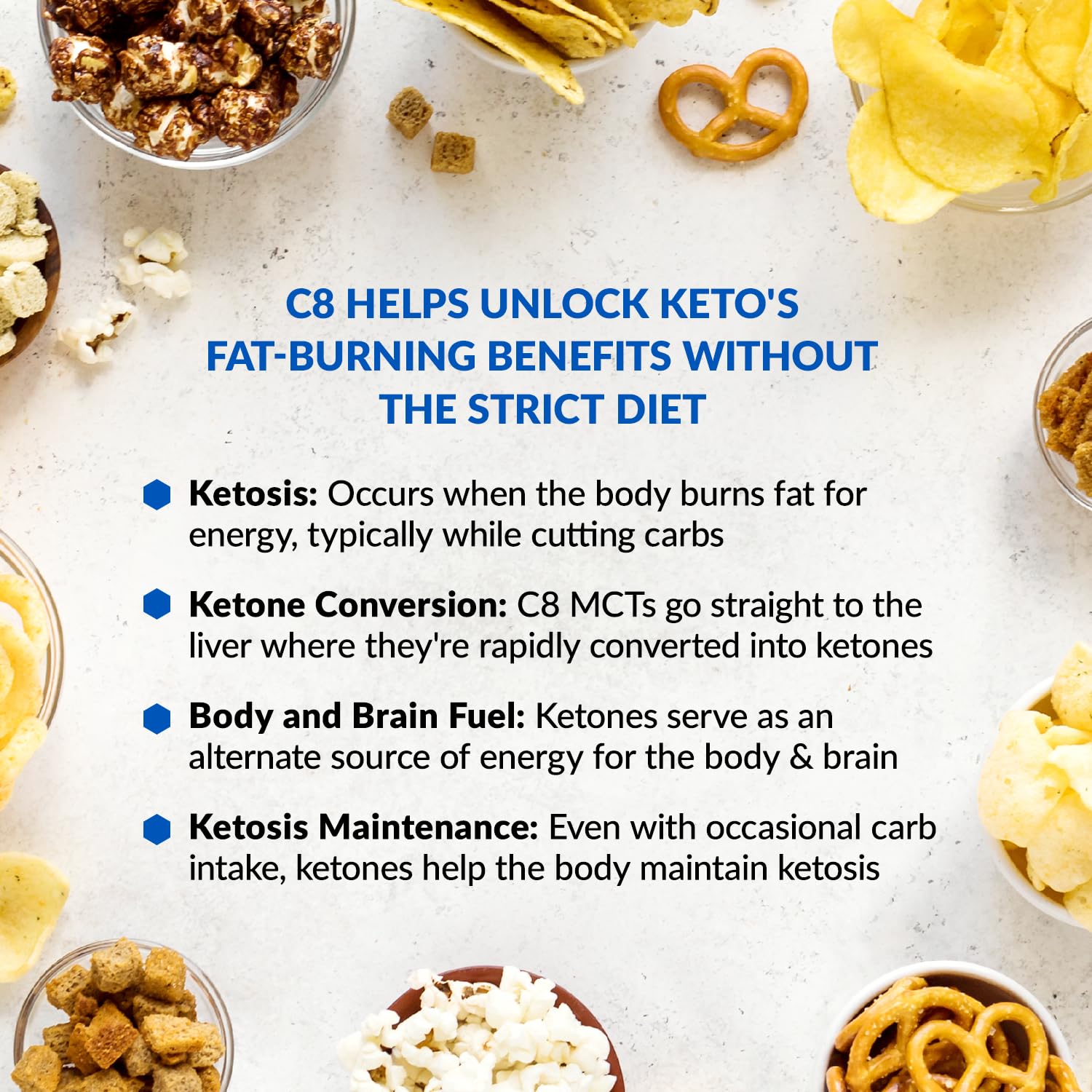 BioTrust Keto Elevate C8 MCT Oil Powder – French Vanilla, 20 Servings – Non-GMO, USA-Made
