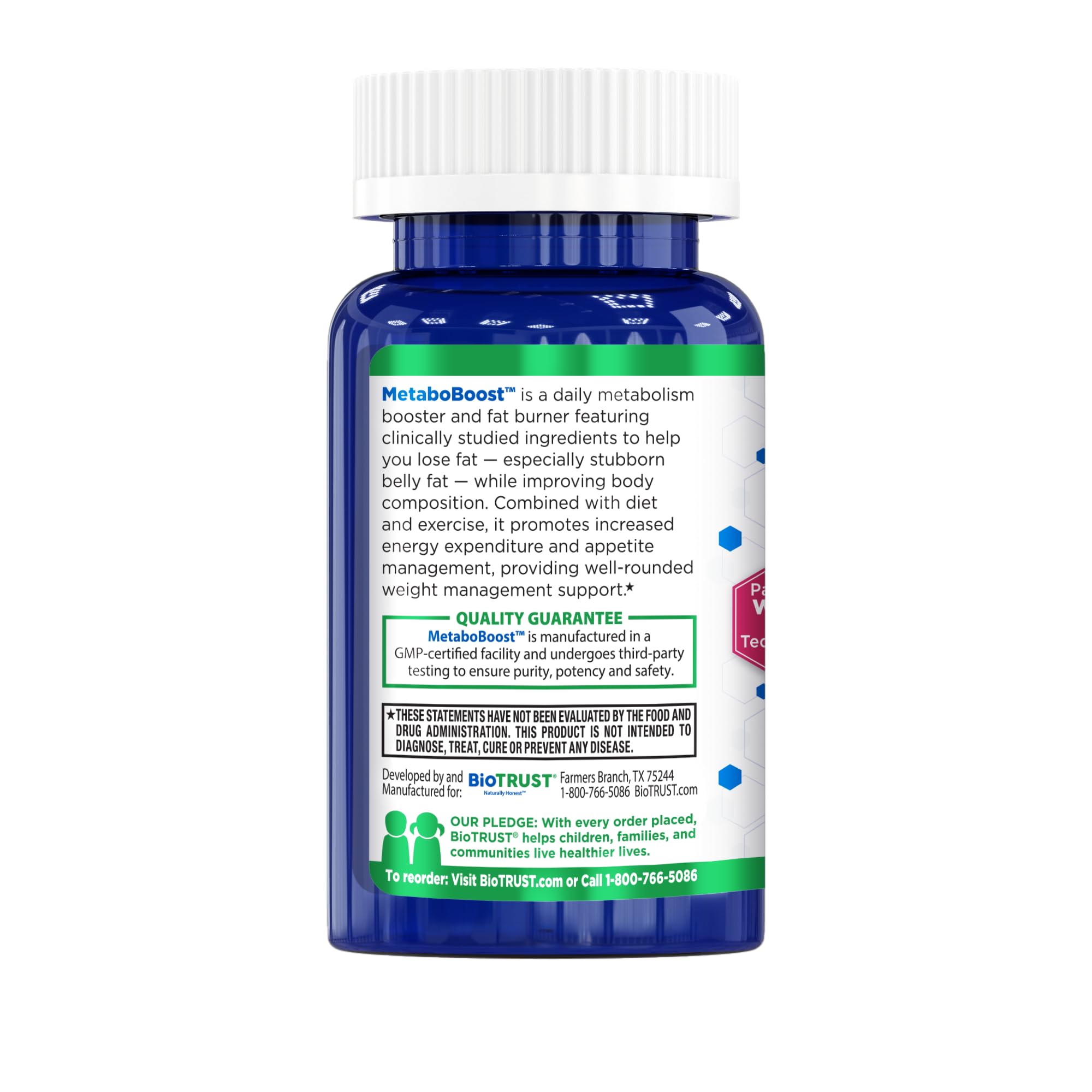 BioTrust MetaboBoost – Appetite Suppressant & Metabolism Booster – 60 Caps