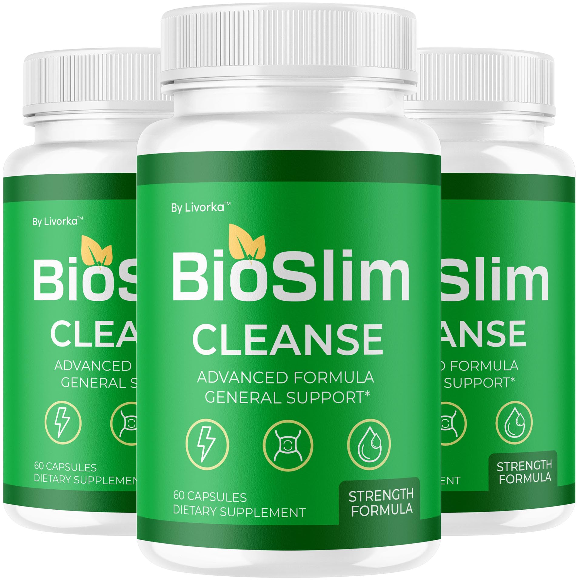 LIVORKA BioSlim Cleanse Capsules – 3 Pack Premium Digestive Support, 180 Capsules