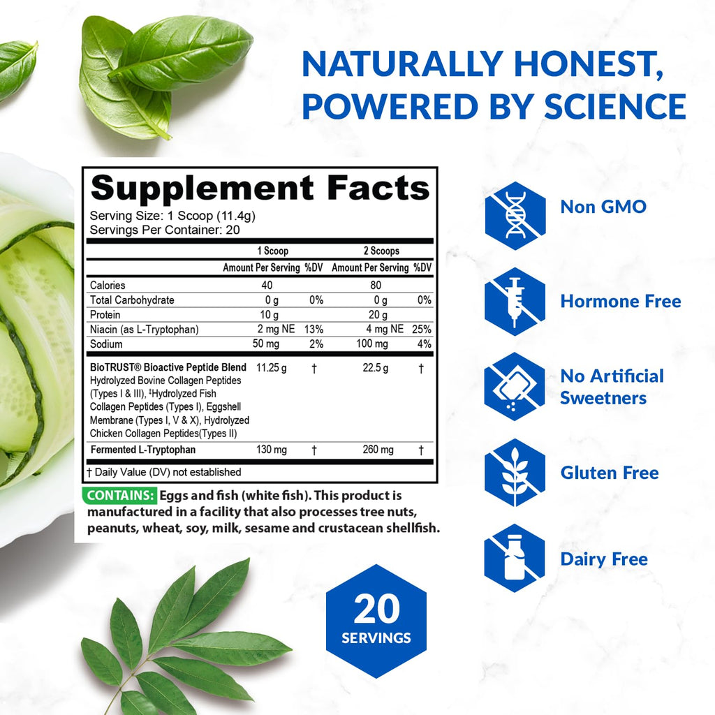 BioTrust Ageless Multi Collagen Powder – 5 Types: I II III V X | Unflavored Collagen Powder
