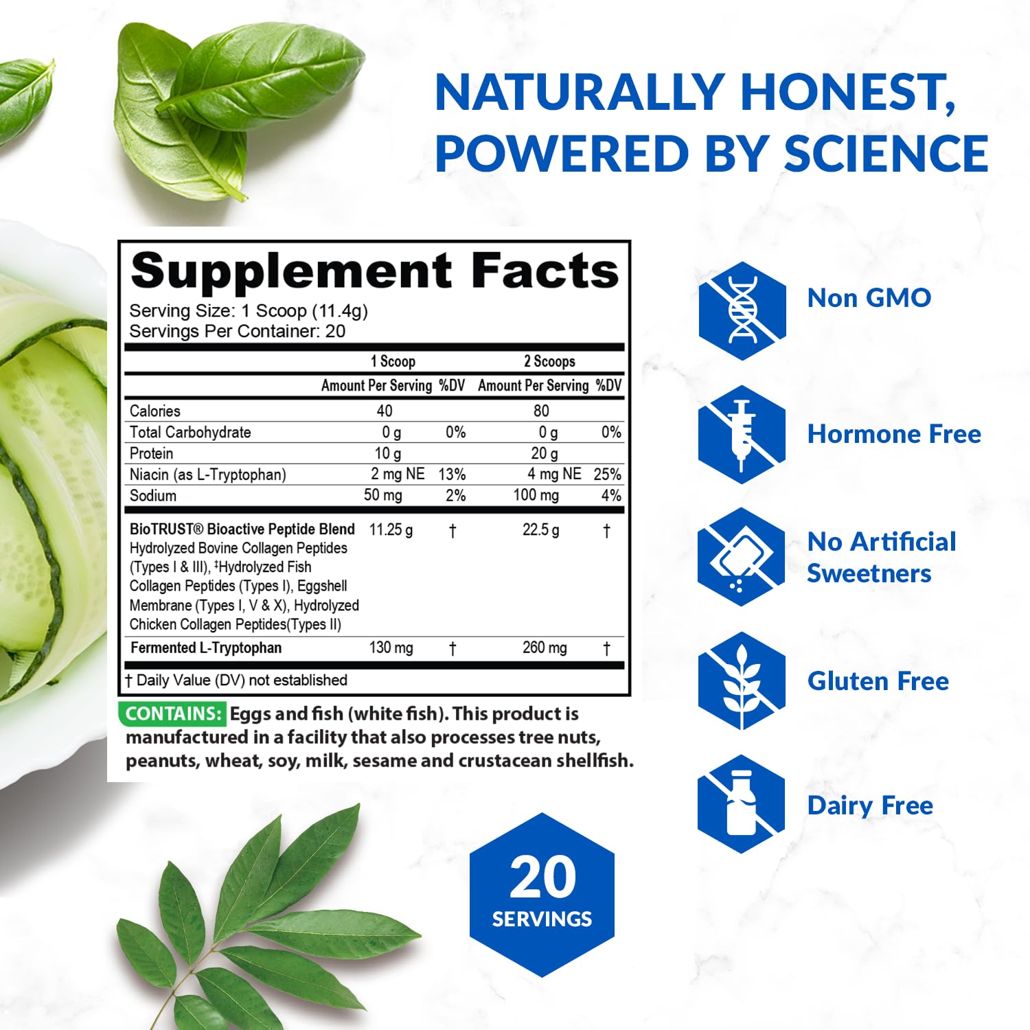 BioTrust Ageless Multi Collagen Powder – 5 Types: I II III V X | Unflavored Collagen Powder
