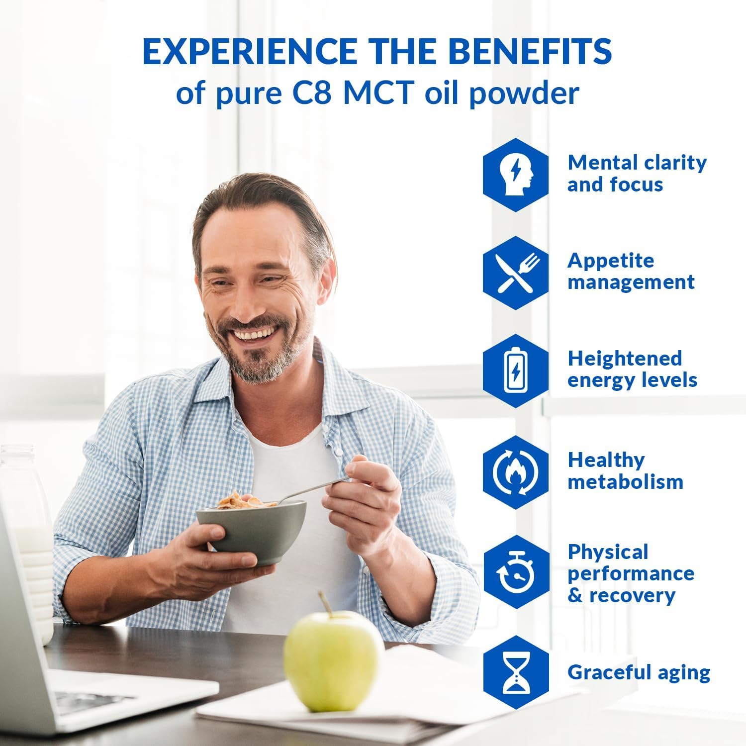 BioTrust Keto Elevate – C8 MCT Powder for Keto Coffee Creamer (5 g C8 per Serving)