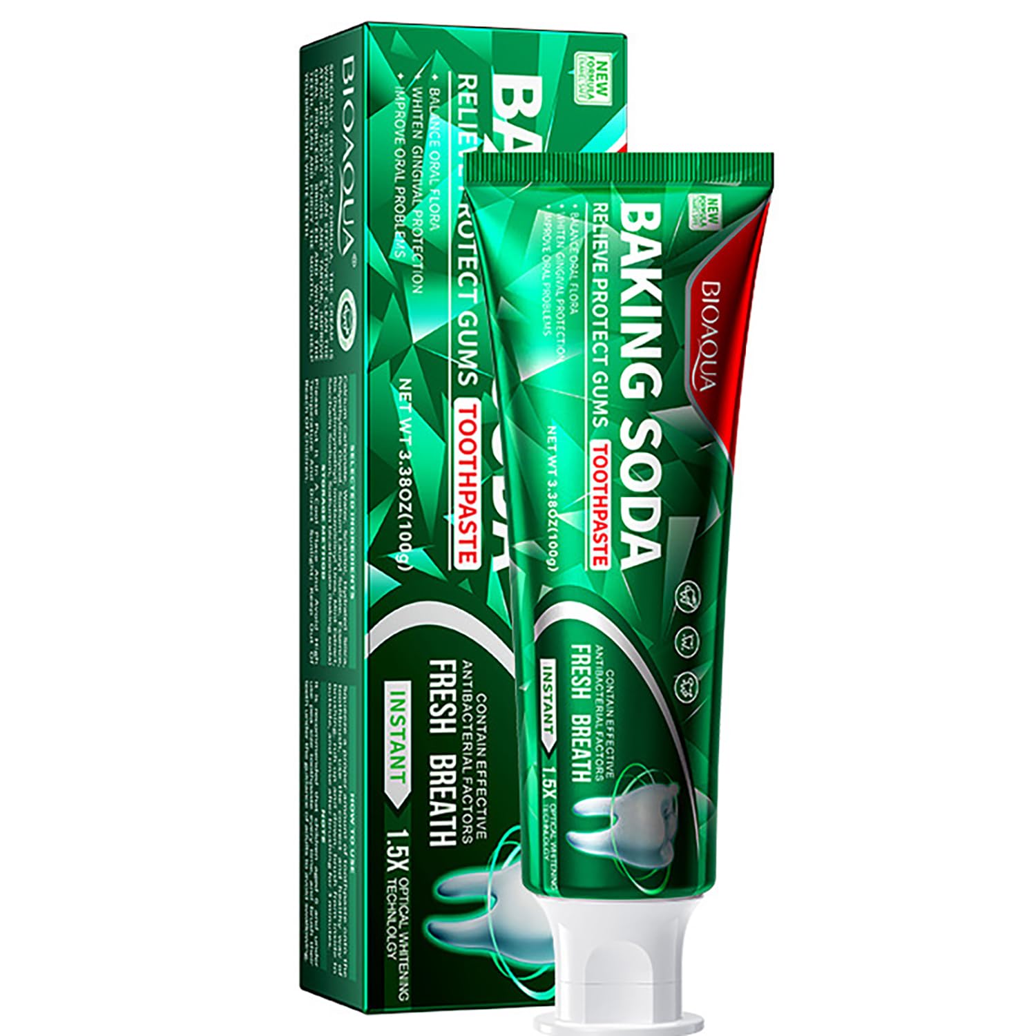 BIOAQUA 1.5X Instant Whitening Toothpaste - Balance Oral Flora & Gum Care 100g
