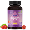 Biobor 4 in 1 Immunity Gummies – Wellmune, KSM-66, Vitamin C & D3 (Strawberry, 60 Count)