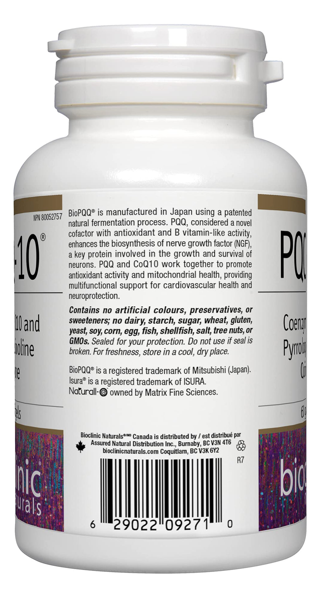 Bioclinic Naturals CerebroVital PQQ-10 60 Softgels – Antioxidant & Cognitive Support