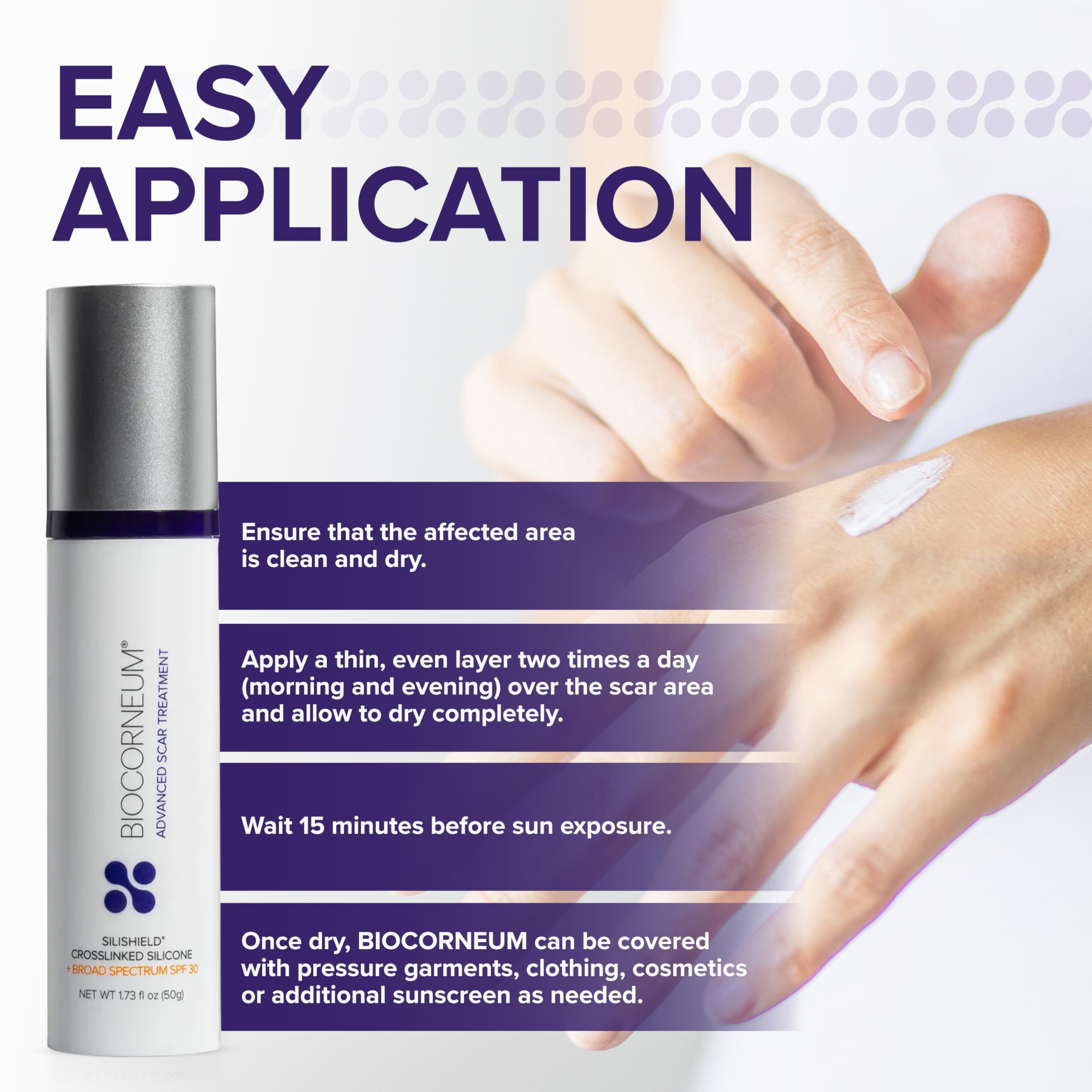 Biocorneum Advanced Scar Treatment with Silishield and SPF 30 (50g) – Silicone Scar Gel for Surgical & Old Scars