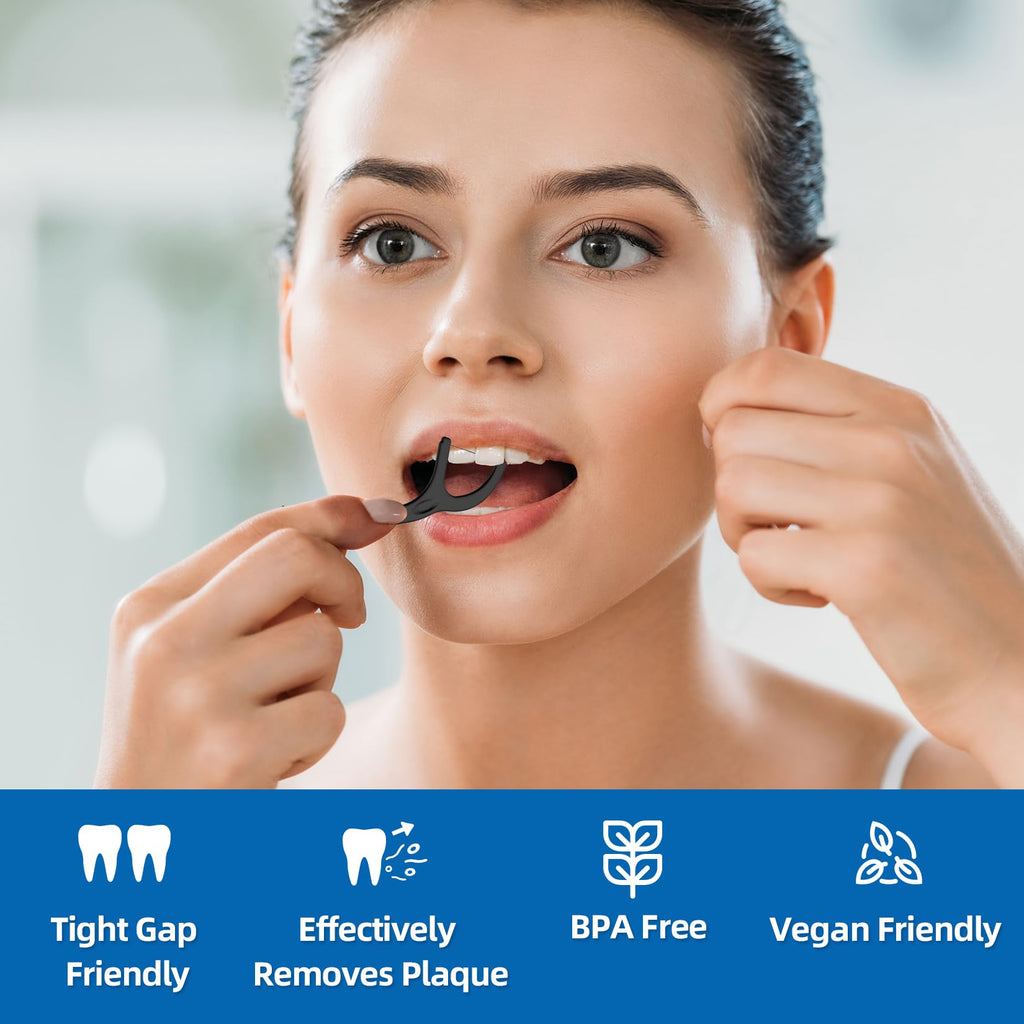 Biodegradable Dental Floss Picks | Easy Glide for Fresh Breath & Healthy Gums