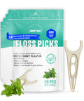 Biodegradable Floss Picks (200pcs) - Plant-Based Mint, Vegan & Nontoxic