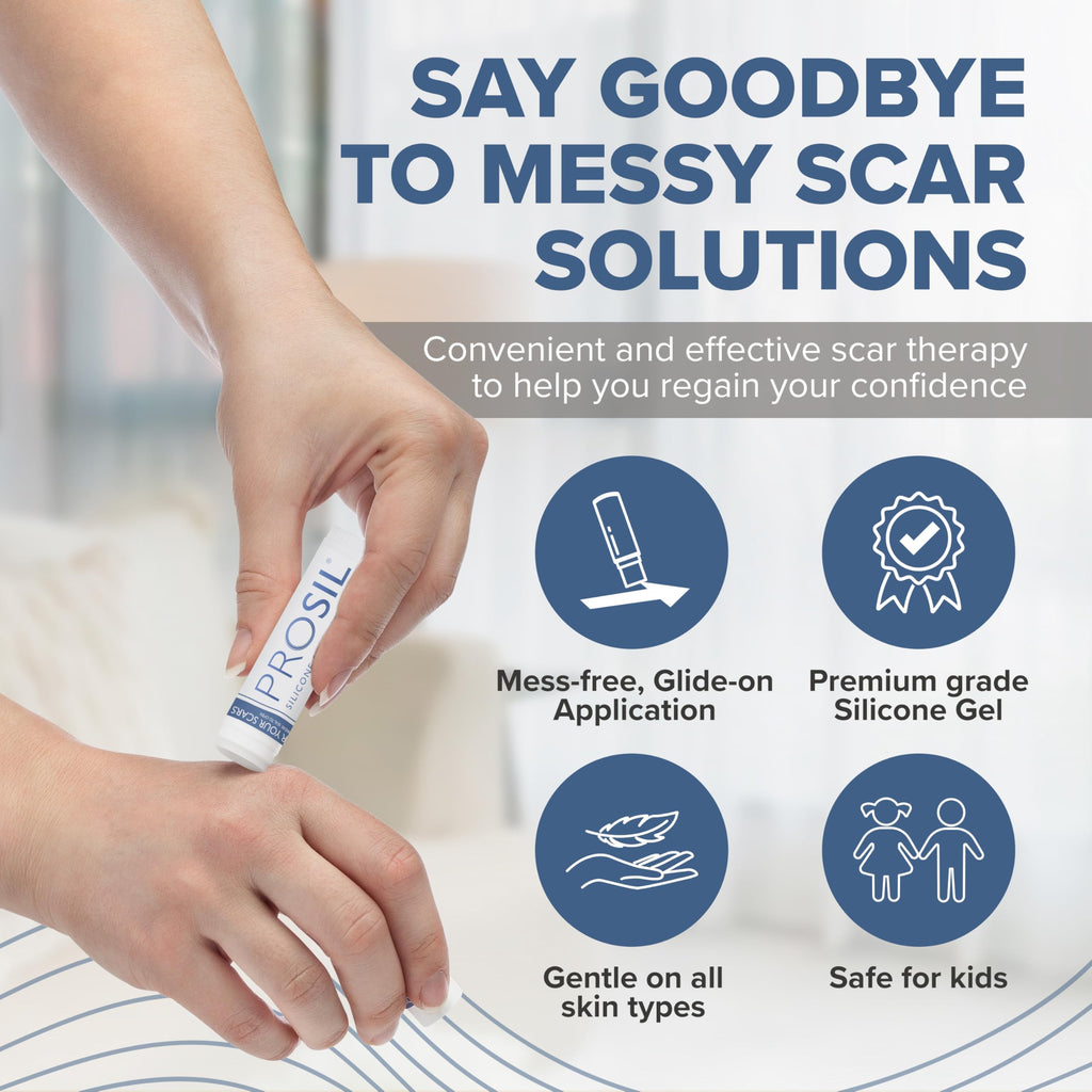 BIODERMIS ProSIL Silicone Scar Stick – Non-Invasive Scar Gel for Surgical, Acne & Burn Scars (17g)