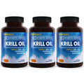 BioEmblem 3 Pack Antarctic Krill Oil 1000mg Softgels – Omega-3 EPA/DHA, Astaxanthin, Phospholipids, Non-GMO, Gluten Free, 180-Count