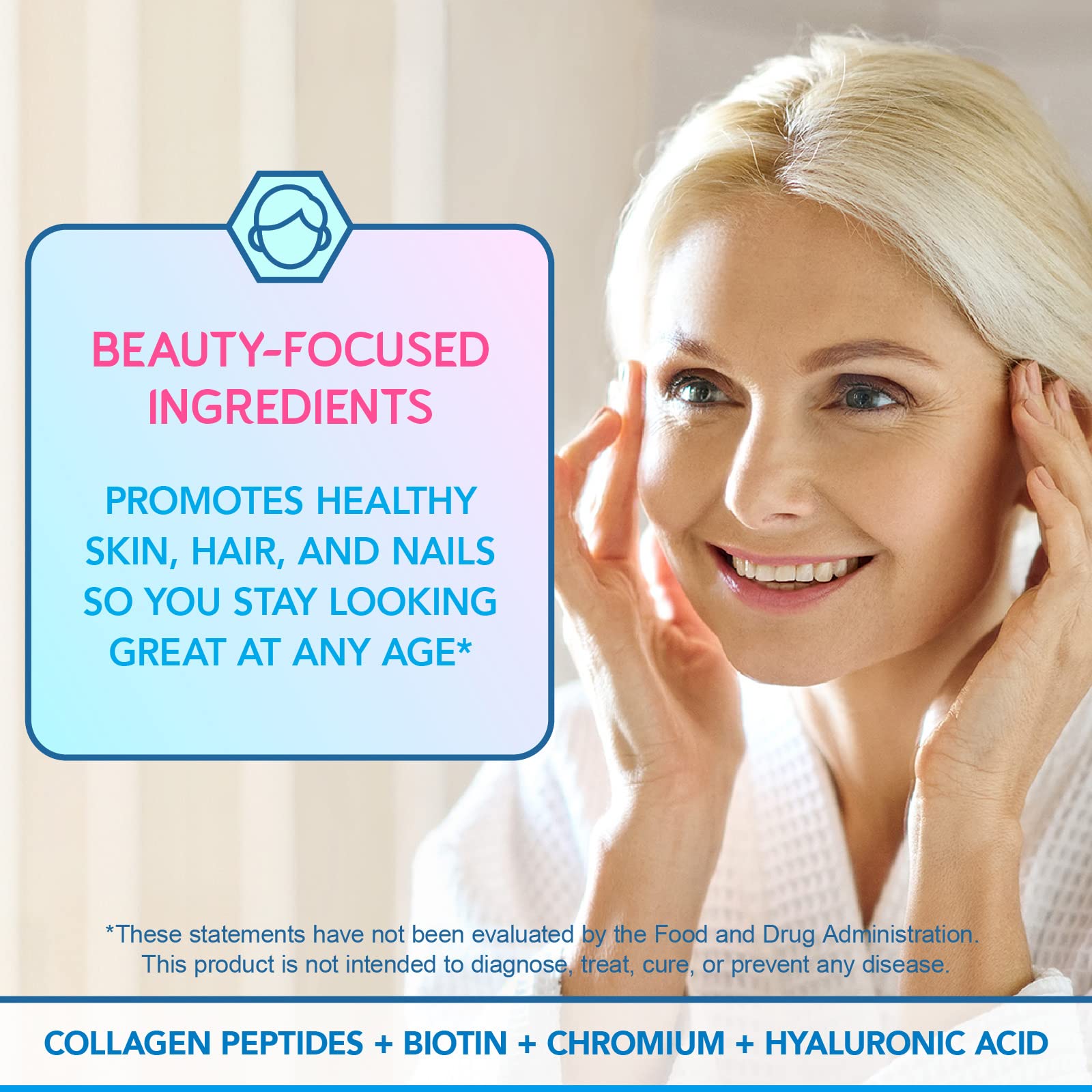 BioEmblem Beauty Probiotics for Women – 35B CFU, 14 Strains, Biotin & Collagen, 90 Caps