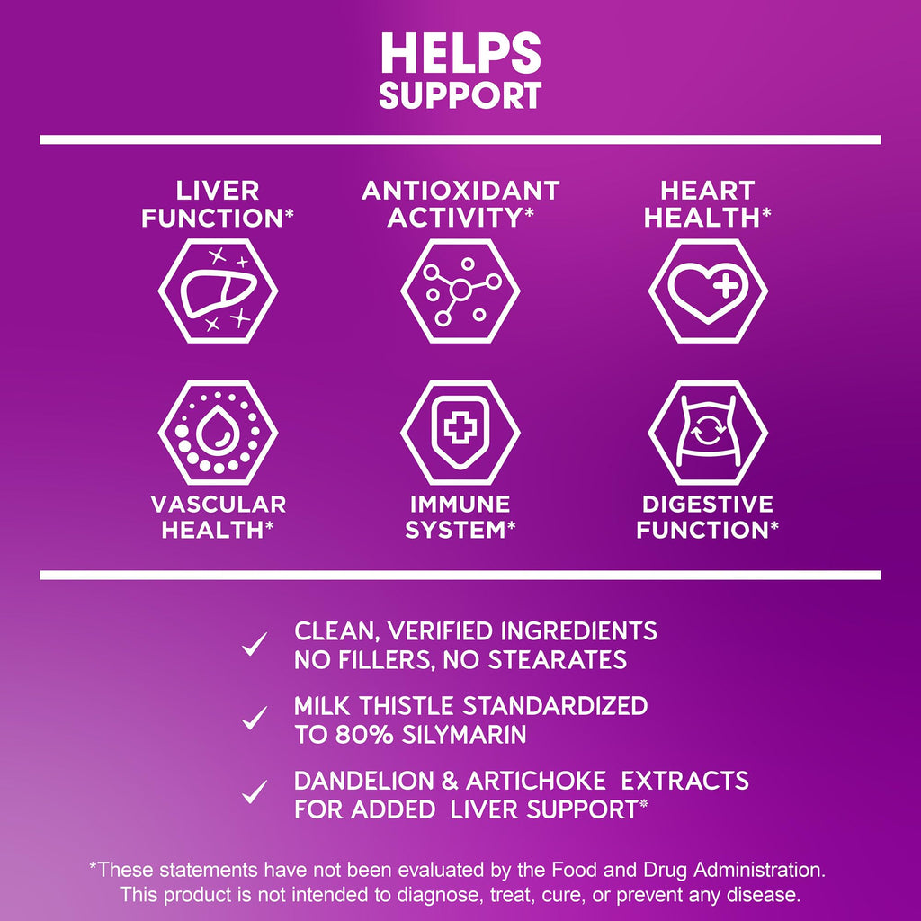BioEmblem USDA Organic Liver Cleanse – 80% Silymarin Milk Thistle, 60 Caps