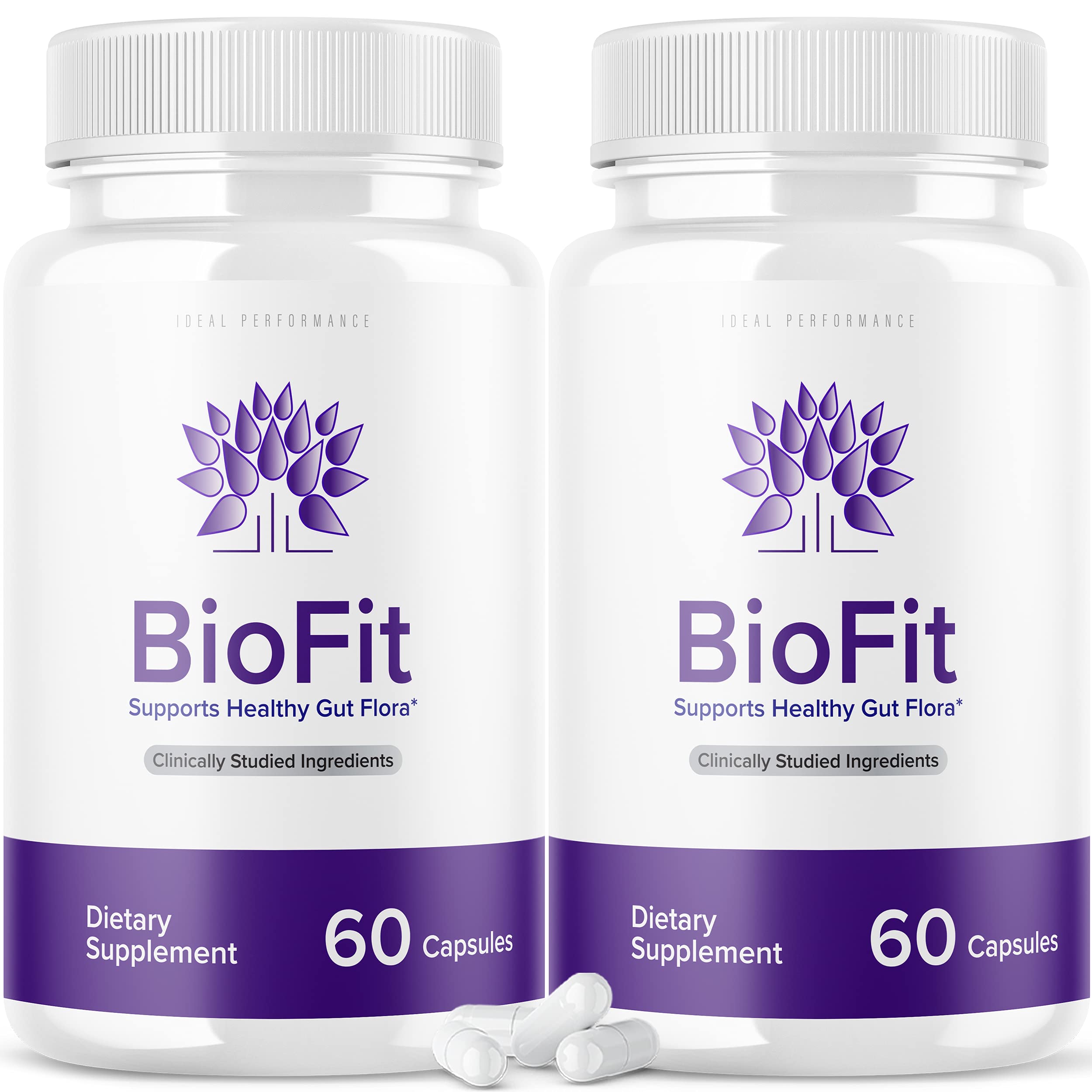 IDEAL PERFORMANCE Biofit Probiotic Pills - Bio Fit Supplement (2 Bottles)