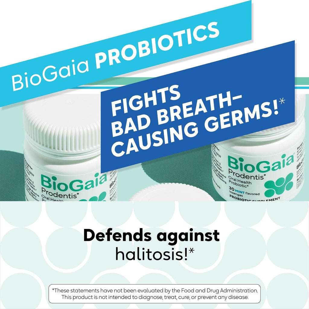 BioGaia Prodentis 3-Pack | Dental Probiotic Lozenges for Healthy Gums & Teeth | Mint Flavor | 90 Day Supply