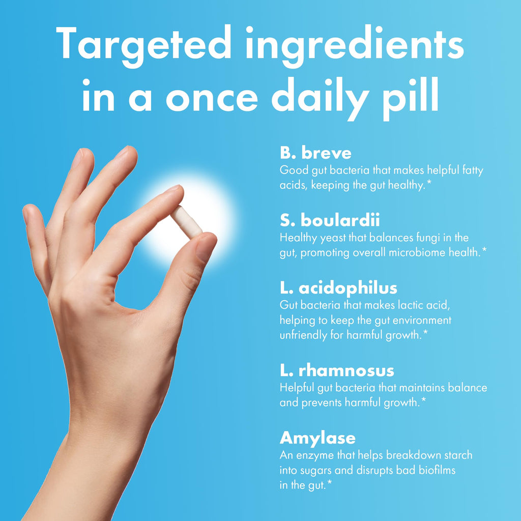 BIOHM Total Probiotic - 30 Billion CFU Daily Probiotics for Women & Men (30 Count) | Supports Digestion & Total Gut Health | Non-GMO, Vegan