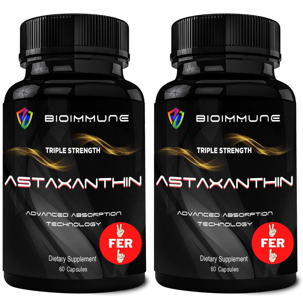 BioImmune 2 Pack AstaQuil Astaxanthin 12mg, 120 Softgels + Organic Coconut Oil