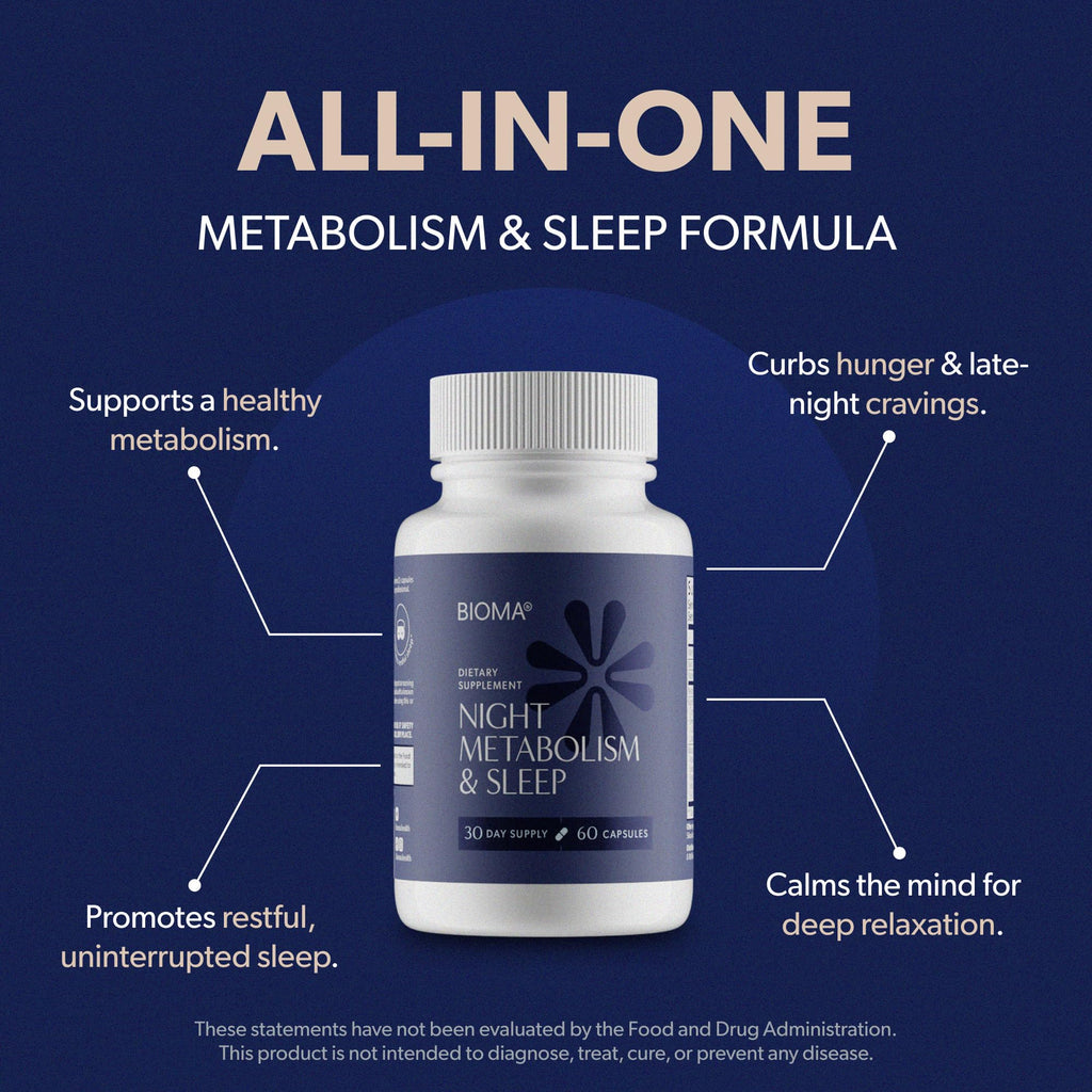 BIOMA Night Metabolism & Sleep – Sleep Support & Metabolism Boost, 3 Pack