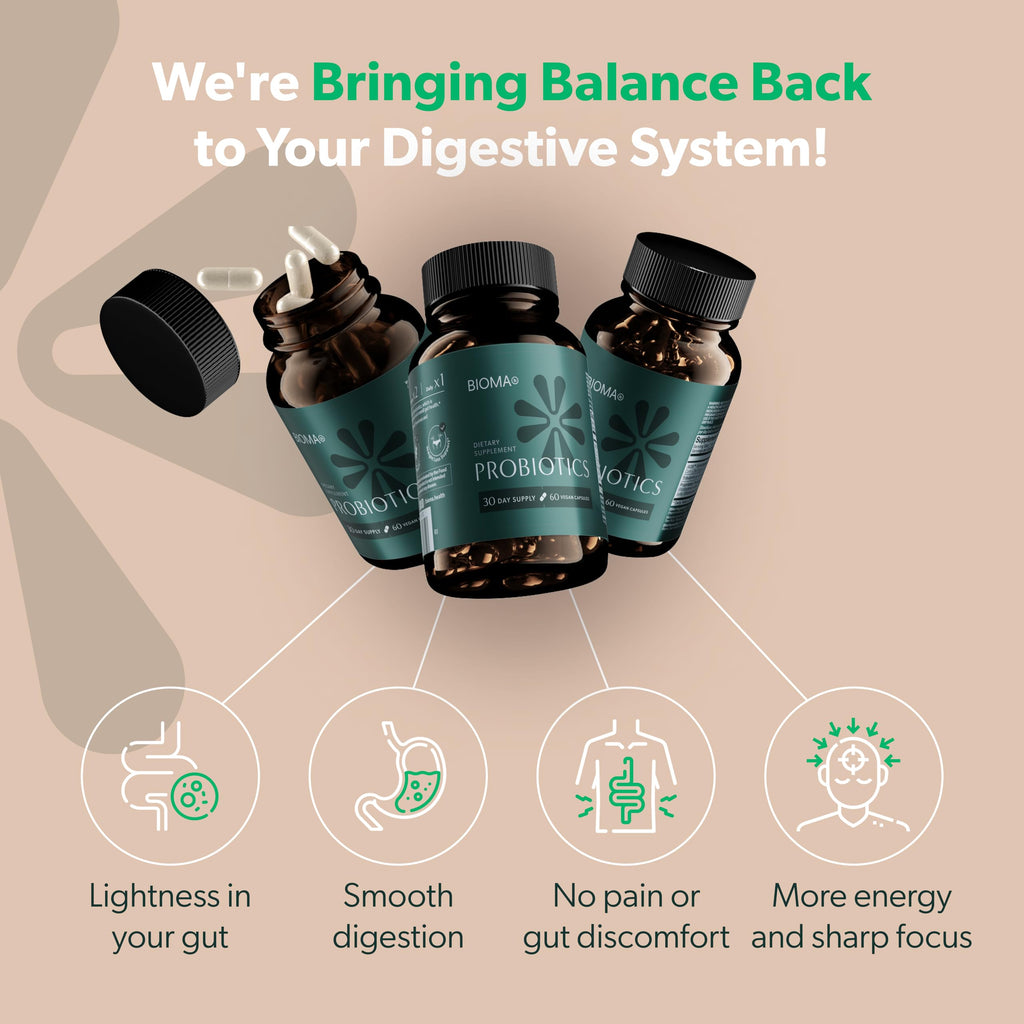 BIOMA Probiotics | Digestive Health & Gut Support | Vegan & Gluten Free