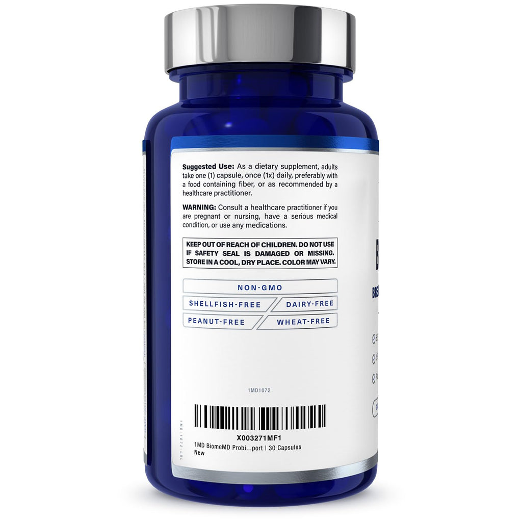 BiomeMD Probiotics for Women by 1MD Nutrition – 60B CFUs, 15 Strains, 30 Capsules
