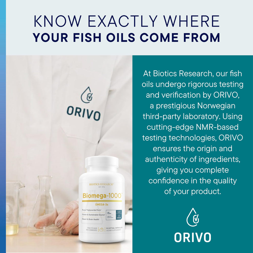 Biotics Research Biomega-1000 Omega-3 Fish Oil – EPA 529 mg / DHA 353 mg | 1000 mg per Serving, 90 Softgels