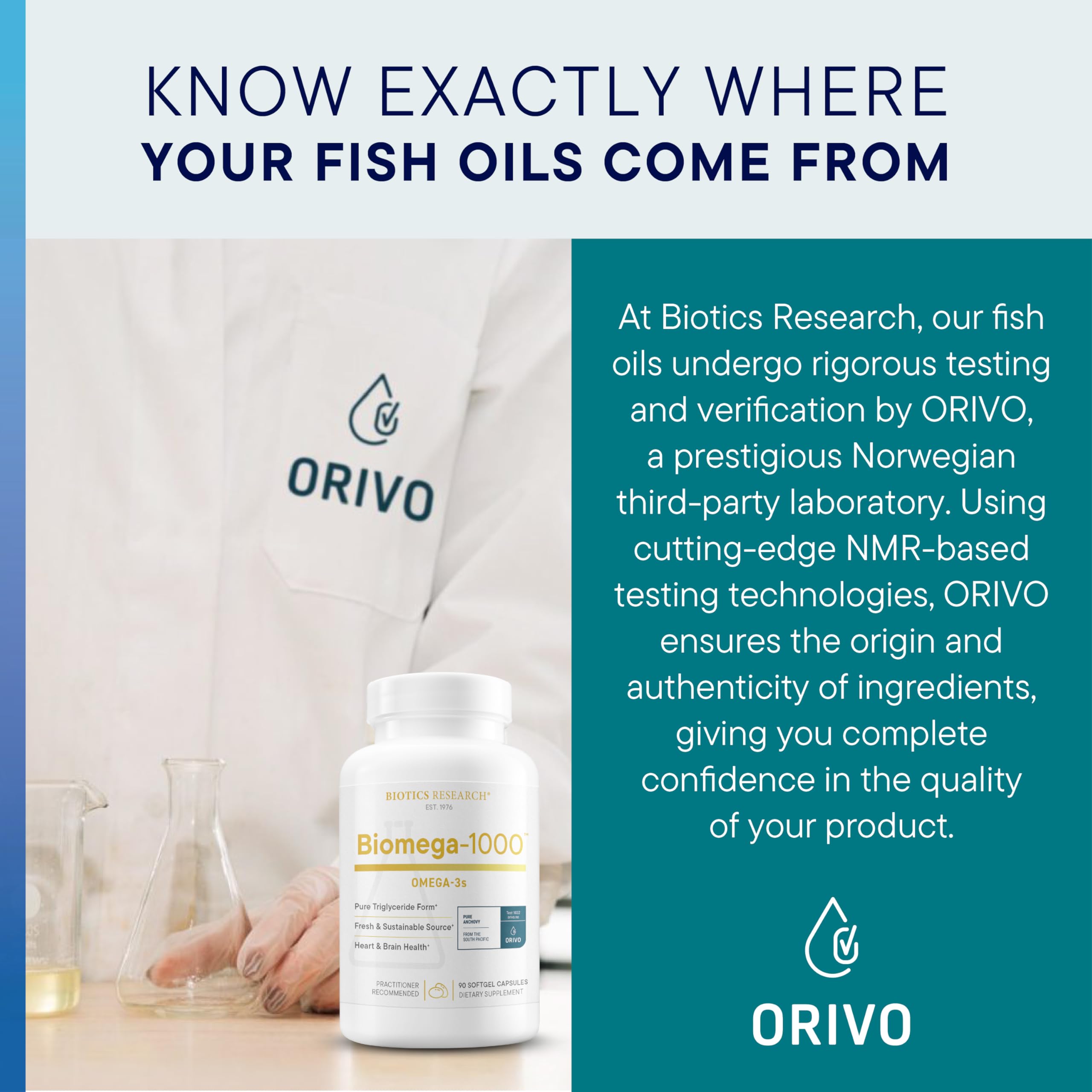 Biotics Research Biomega-1000 Omega-3 Fish Oil – EPA 529 mg / DHA 353 mg | 1000 mg per Serving, 90 Softgels