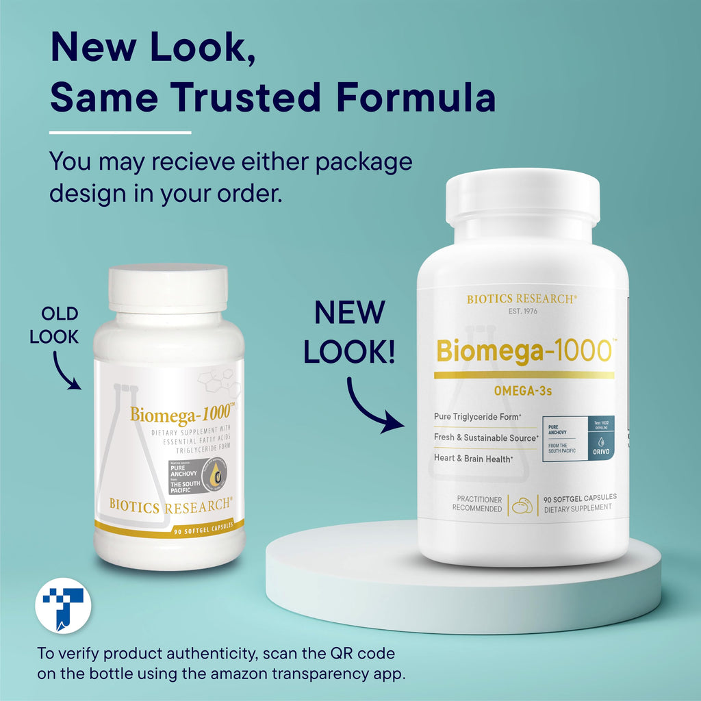 Biotics Research Biomega-1000 Omega-3 Fish Oil – EPA 529 mg / DHA 353 mg | 1000 mg per Serving, 90 Softgels