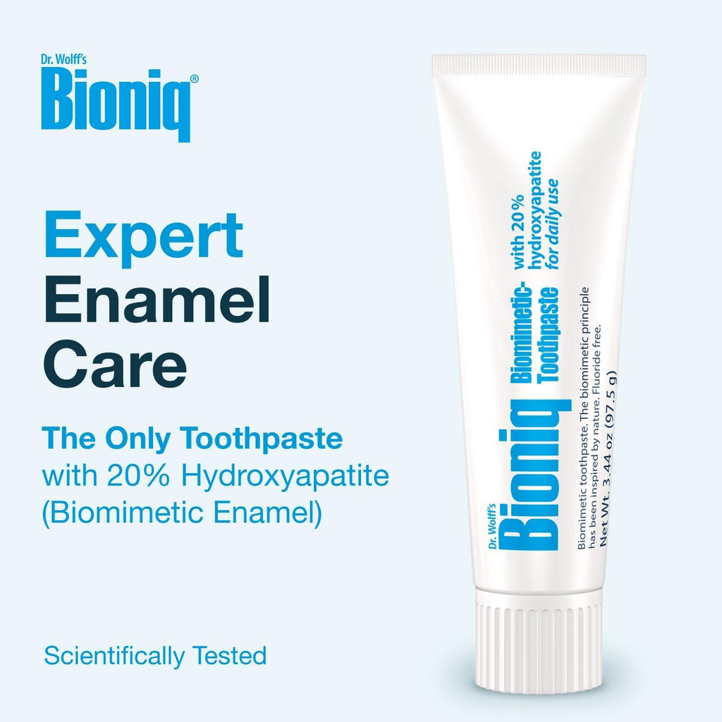Bioniq Classic Biomimetic Toothpaste – 20% Hydroxyapatite, Fluoride-Free, Pack of 3