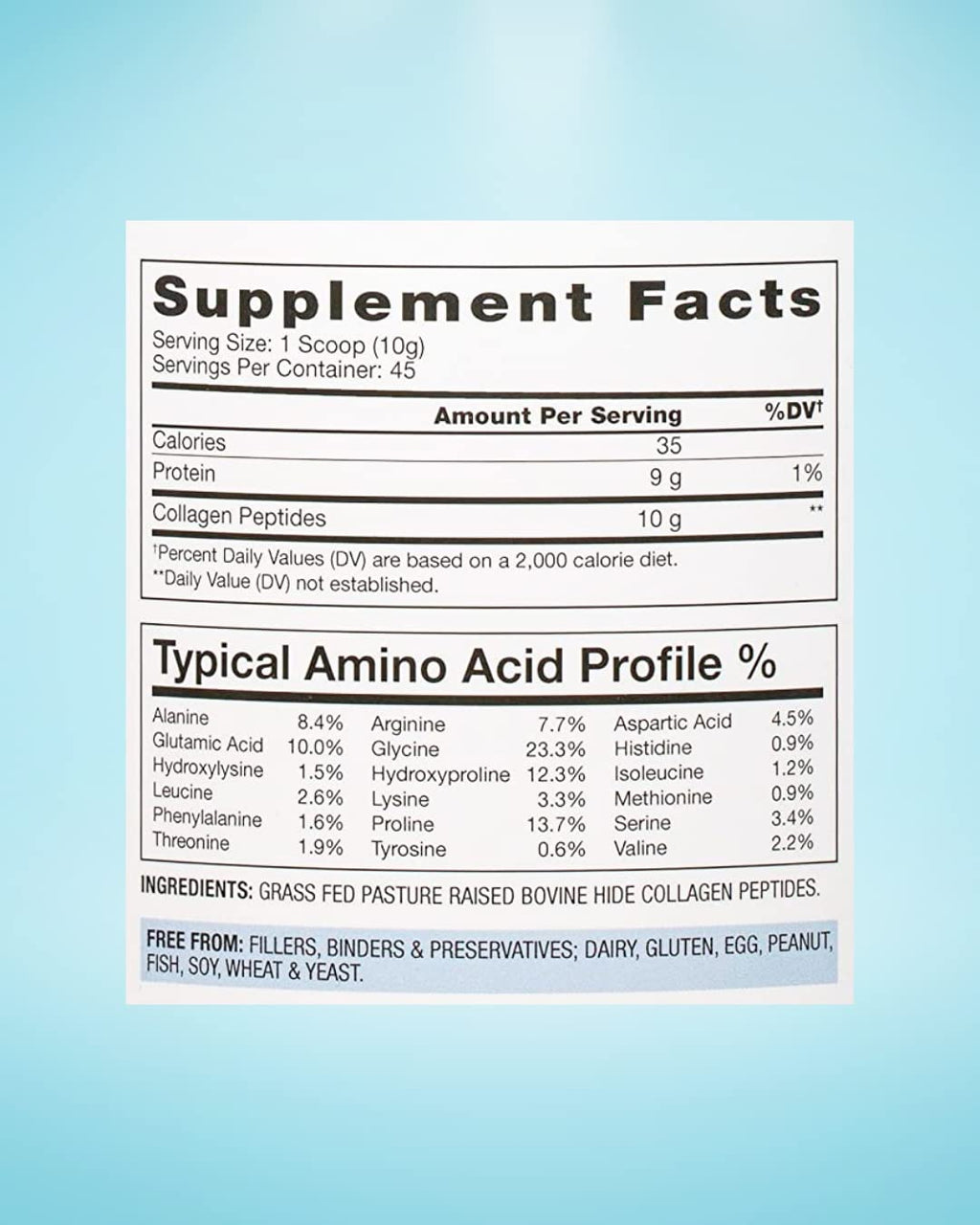 BioOptimal Collagen Peptides Powder – Grass-Fed & Non-GMO, Zero Sugar (45 Servings)