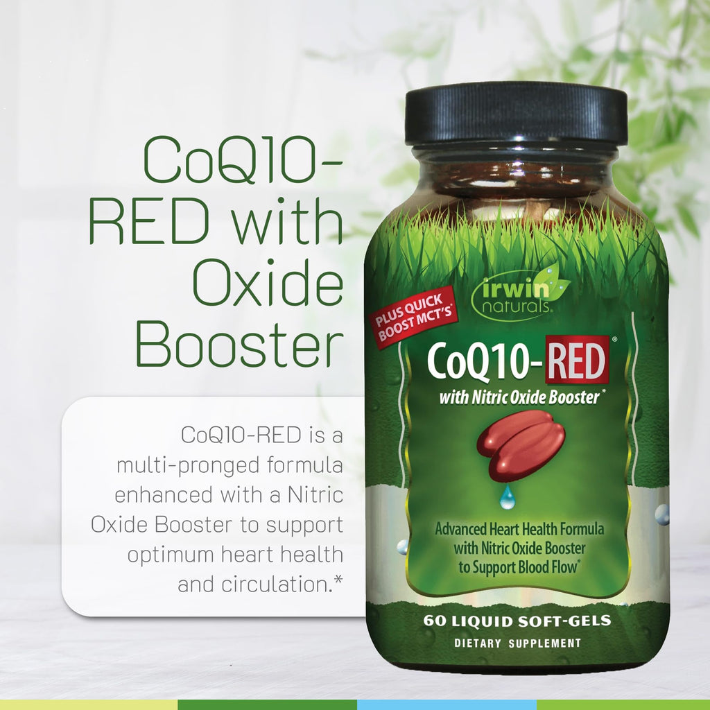 Irwin Naturals CoQ10-RED with NO Booster & MCTs – Advanced Heart Health