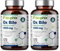 Biophix Ox Bile 1000 mg with BioPerine | 120 Veggie Capsules - Pack of 2