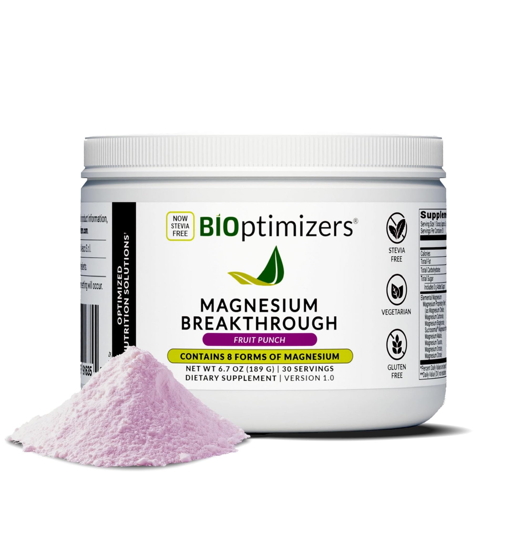 BIOptimizers Magnesium Breakthrough Drink – 8 Magnesium Forms, Electrolytes, Sleep Support & Recovery