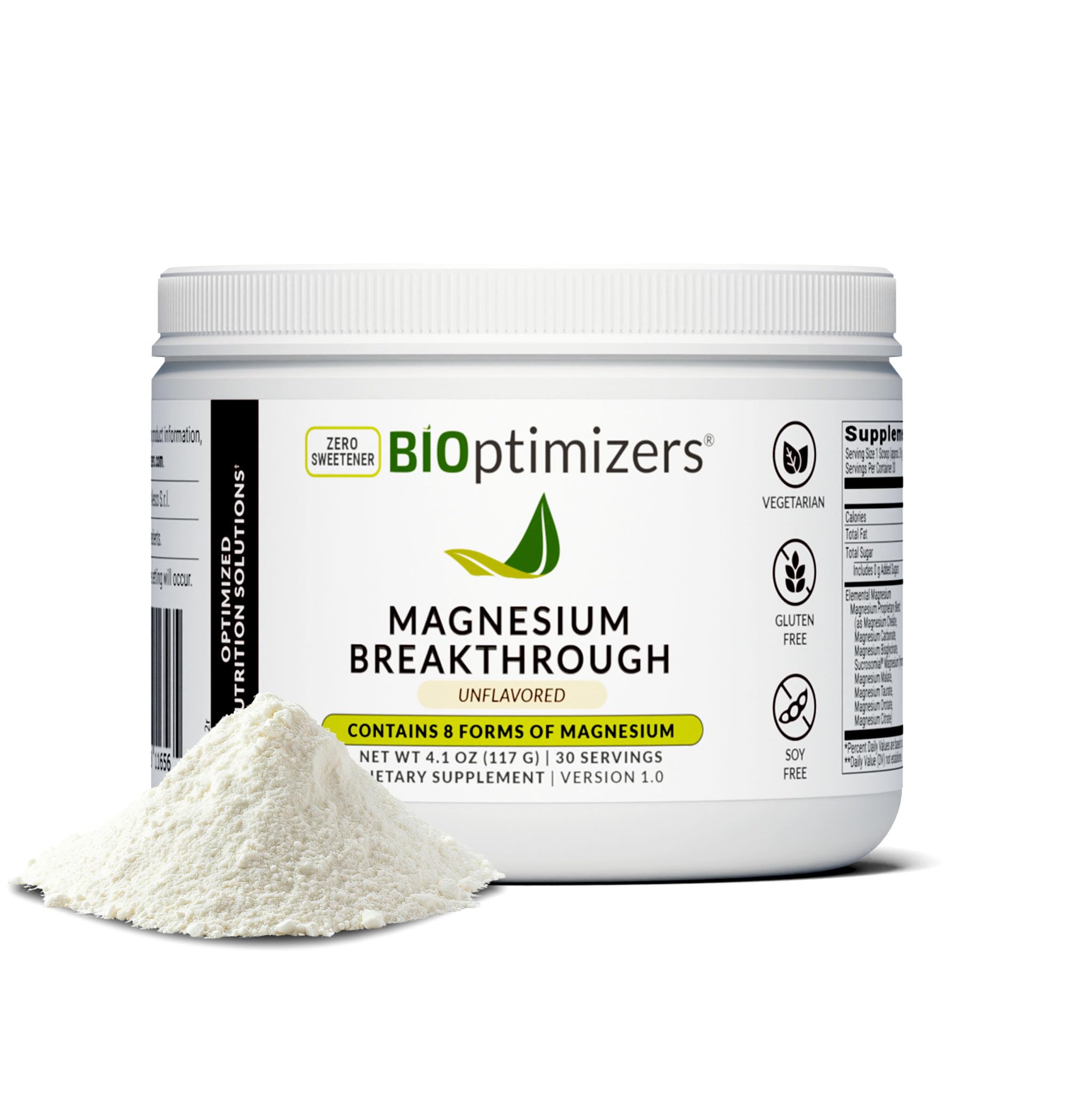 BIOptimizers Magnesium Breakthrough Drink - 8 Forms, Electrolytes, Unflavored