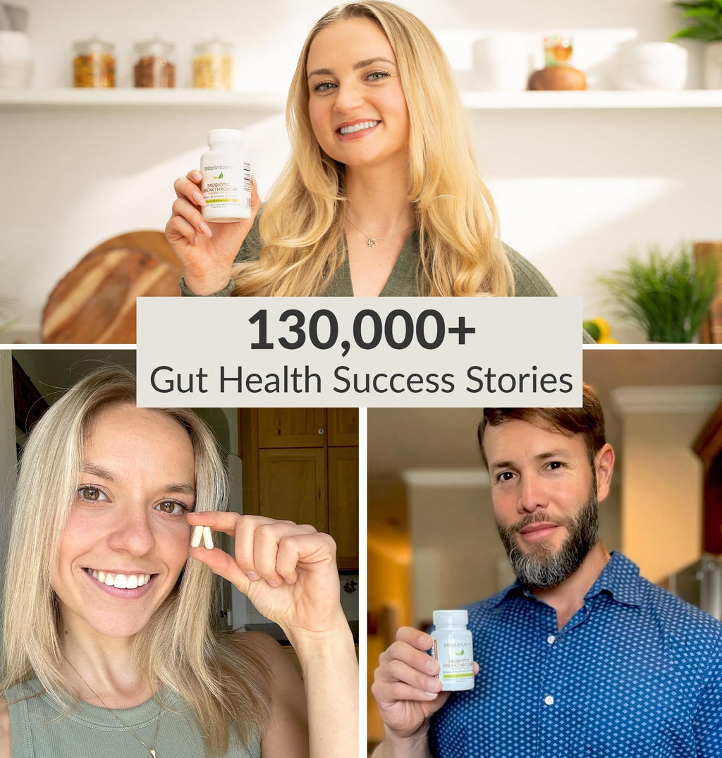 BIOptimizers Probiotic Breakthrough – Lactobacillus Plantarum OM Probiotics & Prebiotics for Gut Health, Digestion & Immunity – 120 Vegan Capsules