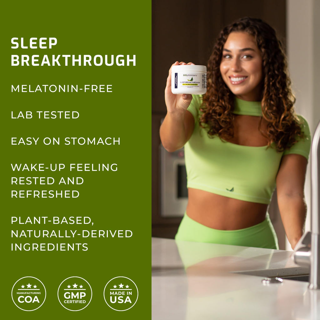 BIOptimizers Sleep Breakthrough – Melatonin-Free Deep Sleep (Vegan, Magnesium & Zinc) – Tropical Dreams