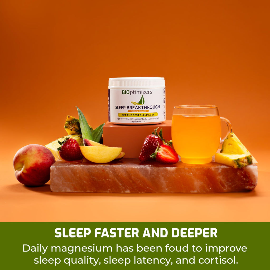 BIOptimizers Sleep Breakthrough – Melatonin-Free Deep Sleep (Vegan, Magnesium & Zinc) – Tropical Dreams