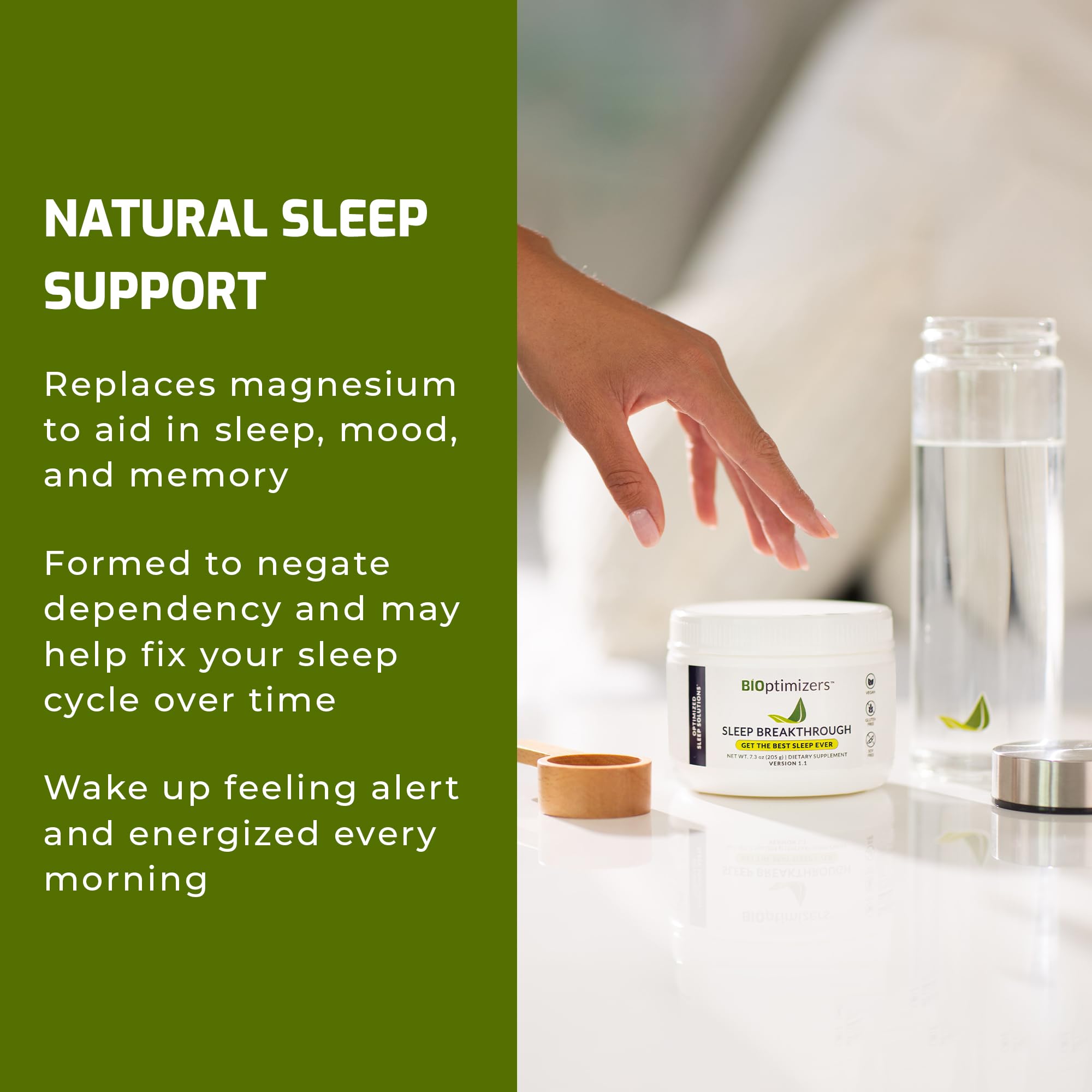 BIOptimizers Sleep Breakthrough – Melatonin-Free Deep Sleep (Vegan, Magnesium & Zinc) – Tropical Dreams